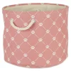 Baskets & Boxes-Kirkland's Home Rose Paw Trellis Round Basket, 12 In. Pink