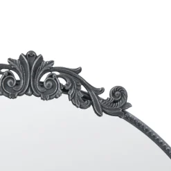 Decorative Mirrors-Kirkland's Home Round Antique Floral Scroll Mirror, 39 In. Black