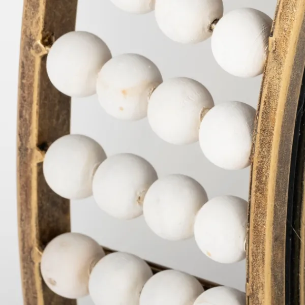 Decorative Mirrors-Kirkland's Home Round Antique Gold Double Beaded Mirror