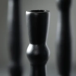 Candle Holders-Kirkland's Home Round Base Taper Candle Holders, Set Of 3 Black