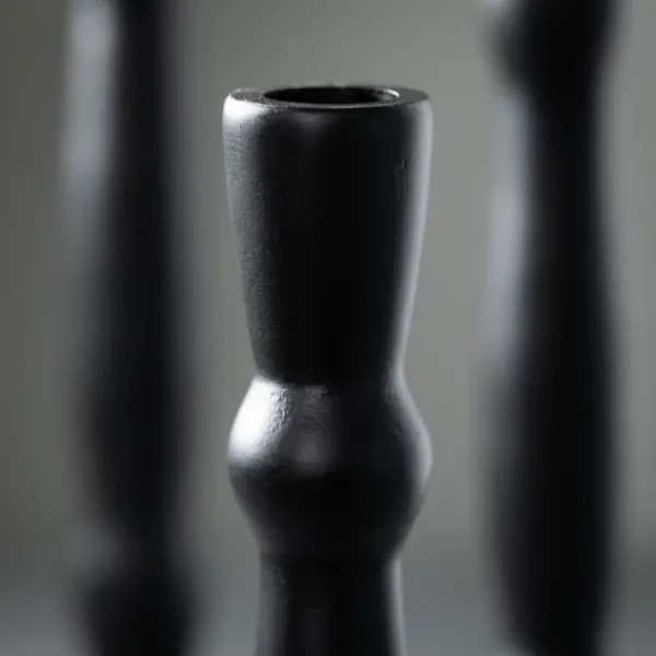 Candle Holders-Kirkland's Home Round Base Taper Candle Holders, Set Of 3 Black