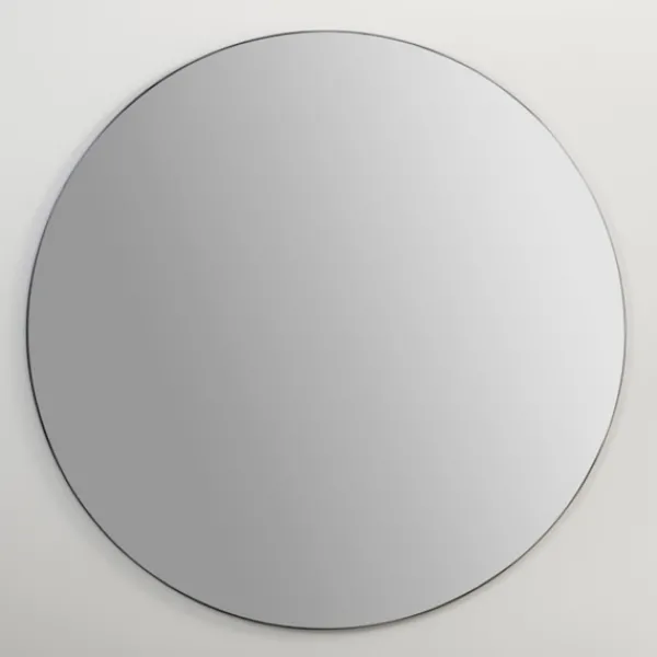 Framed Mirrors-Kirkland's Home Round Black Linear Wall Mirror