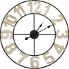 Clocks-Kirkland's Home Round Black Metal Open Face Wall Clock