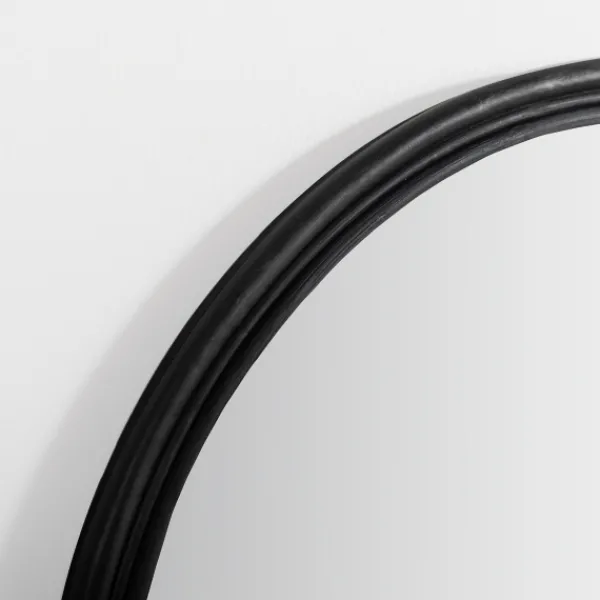 Decorative Mirrors-Kirkland's Home Round Black Rattan Wall Mirror