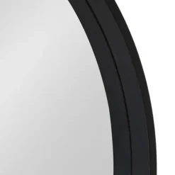 Decorative Mirrors-Kirkland's Home Round Black Wood Travis Accent Mirror