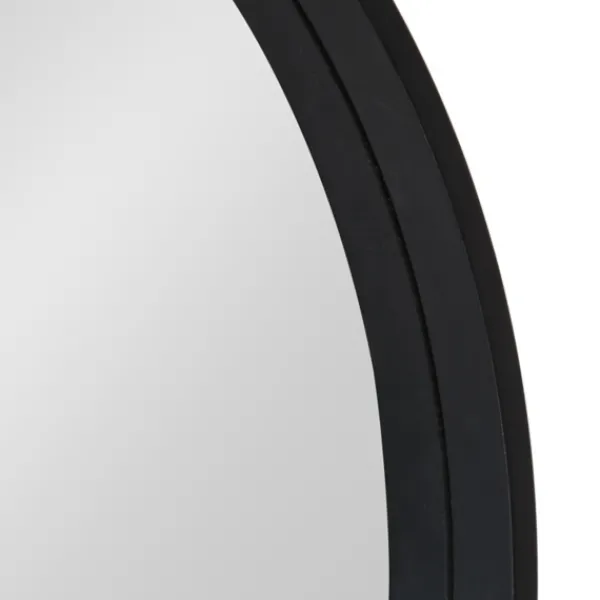 Decorative Mirrors-Kirkland's Home Round Black Wood Travis Accent Mirror