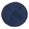 Bathroom Rugs-Kirkland's Home Round French Crochet Bath Mat, 28 In. Blue