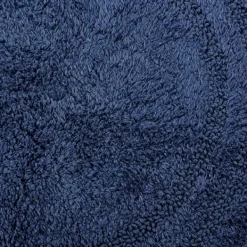 Bathroom Rugs-Kirkland's Home Round French Crochet Bath Mat, 28 In. Blue