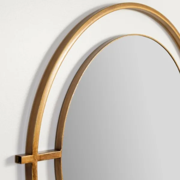 Decorative Mirrors-Kirkland's Home Round Gold Modern Wall Mirror