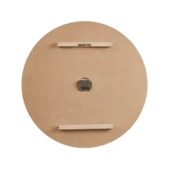 Clocks-Kirkland's Home Round Gray And Natural Wooden Wall Clock