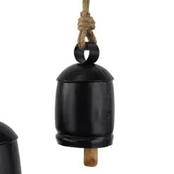Decorative Accents-Kirkland's Home Round Iron Hanging Bells, Set Of 3 Black