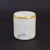 Decorative Bowls & Jars-Kirkland's Home Round Marble And Gold Jar White