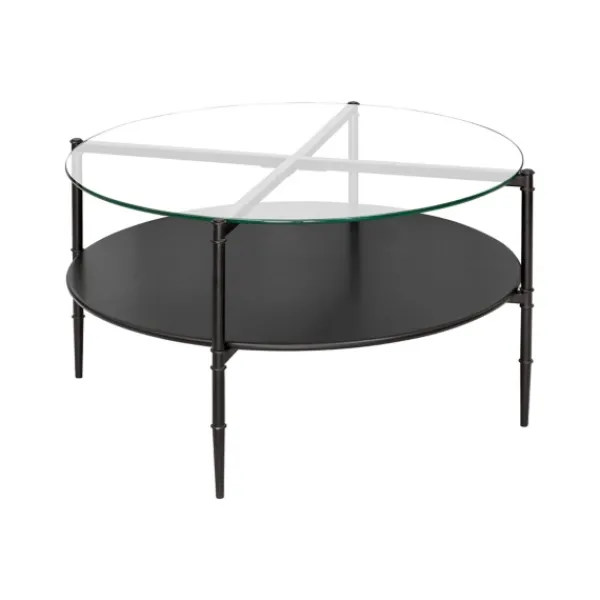 Coffee Tables-Kirkland's Home Round Martha Stewart Coffee Table Black