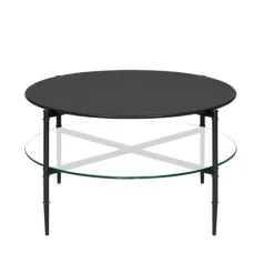 Coffee Tables-Kirkland's Home Round Martha Stewart Coffee Table Black
