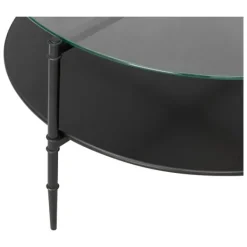 Coffee Tables-Kirkland's Home Round Martha Stewart Coffee Table Black