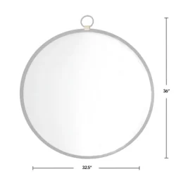 Decorative Mirrors-Kirkland's Home Round Metal Mirror With Ring Black