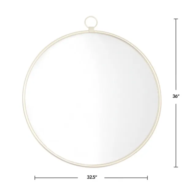 Decorative Mirrors-Kirkland's Home Round Metal Mirror With Ring Gold