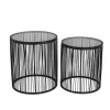 Accent & End Tables-Kirkland's Home Round Metal Wire Accent Tables, Set Of 2 Black