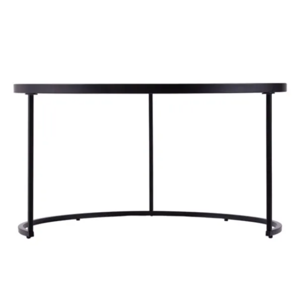Coffee Tables-Kirkland's Home Round Mirrored Nesting Tables, Set Of 2 Black