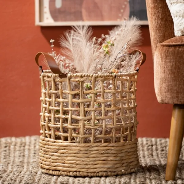 Baskets & Boxes-Kirkland's Home Round Natural Open Weave Baskets, Set Of 3 Tan