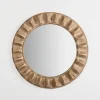 Decorative Mirrors-Kirkland's Home Round Natural Textured Wood Wall Mirror