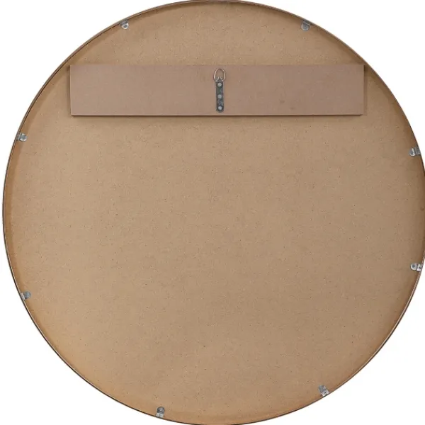 Framed Mirrors-Kirkland's Home Round Simple Frame Medium Wall Mirror Gold