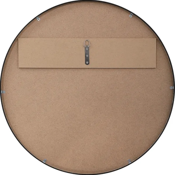 Framed Mirrors-Kirkland's Home Round Simple Frame Medium Wall Mirror Black