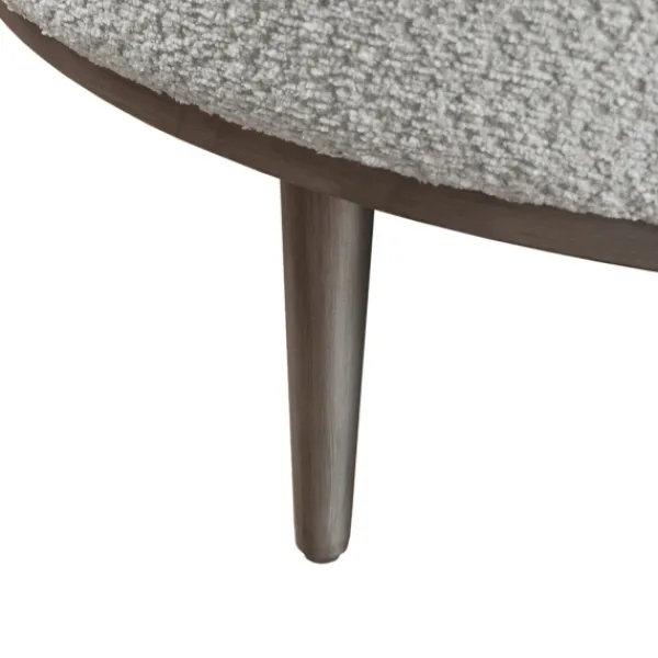Benches & Ottomans-Kirkland's Home Round Upholstered Ottoman Gray