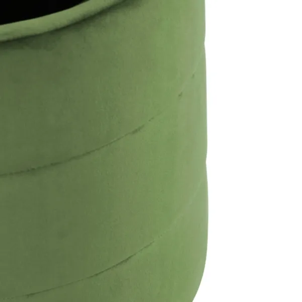 Benches & Ottomans-Kirkland's Home Round Velvet Storage Ottoman Green