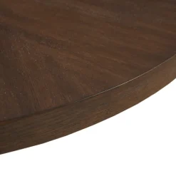 Coffee Tables-Kirkland's Home Round Walnut Wood Starburst Coffee Table Brown