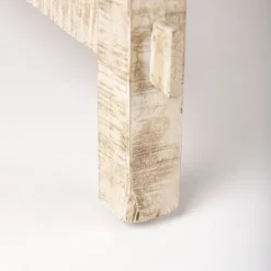 Coffee Tables-Kirkland's Home Round Whitewash Wood Modern Farmhouse Coffee Table White/Brown