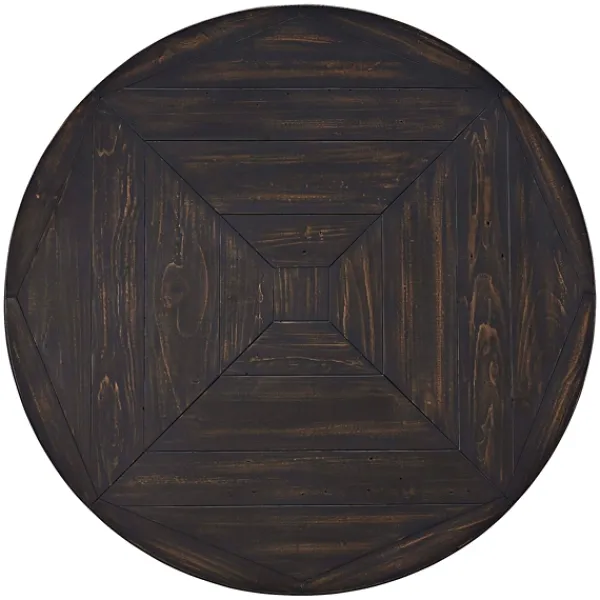 Coffee Tables-Kirkland's Home Round Wood Flared Base Coffee Table Black