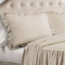 Comforters-Kirkland's Home Ruffle Skirt 3-Pc. King Comforter Set Tan