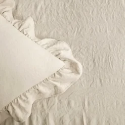 Comforters-Kirkland's Home Ruffle Skirt 3-Pc. Queen Comforter Set Tan
