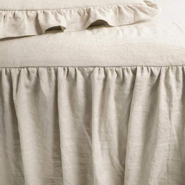 Comforters-Kirkland's Home Ruffle Skirt 3-Pc. Queen Comforter Set Tan