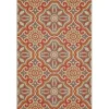 Outdoor Rugs-Kirkland's Home Rust Boho Ikat Indoor/Outdoor Area Rug, 5X7 Red