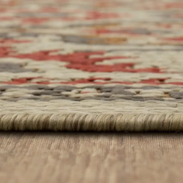 Outdoor Rugs-Kirkland's Home Rust Global Ikat Indoor/Outdoor Area Rug, 5X7 Red/Tan