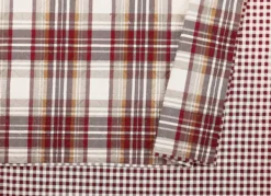 Quilts-Kirkland's Home Rust Plaid Camden Full/Queen 3-Pc. Quilt Set Red/Gray/Ivory