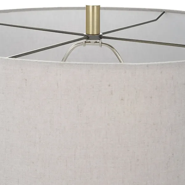 Table Lamps-Kirkland's Home Rusted Blue Embossed Ceramic Table Lamp Gray