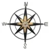 Wall Plaques-Kirkland's Home Rusted Metal Compass Wall Plaque Gold/Black