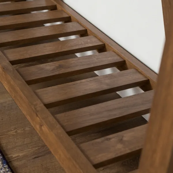 Console Tables-Kirkland's Home Rustic A-Frame Marble And Walnut Console Table