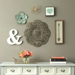 Wall Plaques-Kirkland's Home Rustic Bronze Metal Medallion Wall Plaque Brown/Gold