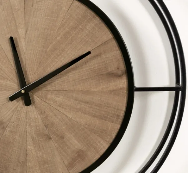 Clocks-Kirkland's Home Rustic Brown And Black Newfield Clock