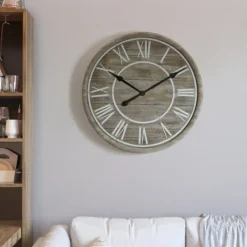 Clocks-Kirkland's Home Rustic Charm Wood Wall Clock