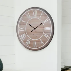 Clocks-Kirkland's Home Rustic Charm Wood Wall Clock