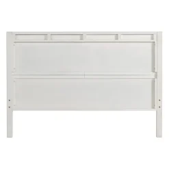 Beds & Headboards-Kirkland's Home Rustic Eggshell Wood Panel Full Bed Frame White