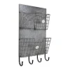 Wall Storage-Kirkland's Home Rustic Gray Metal Wall Organizer
