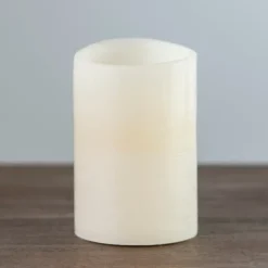 Flameless Candles-Kirkland's Home Rustic Led Pillar Candle, 4X6 In. Ivory