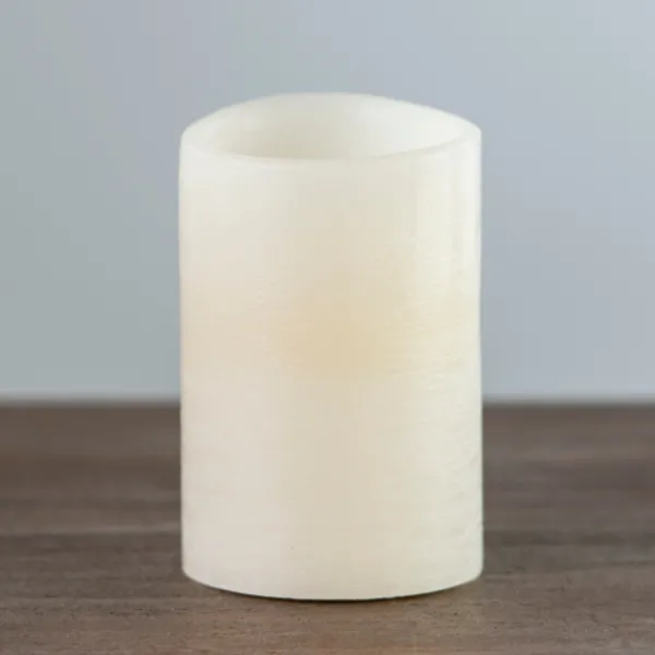 Flameless Candles-Kirkland's Home Rustic Led Pillar Candle, 4X6 In. Ivory