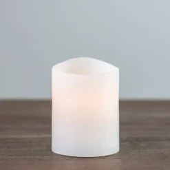 Flameless Candles-Kirkland's Home Rustic Led Pillar Candle, 3X4 In. White